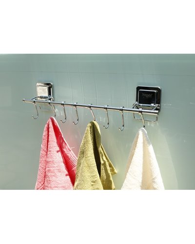 Phụ kiện phòng tắm vắt khăn đơn dán tường kính
