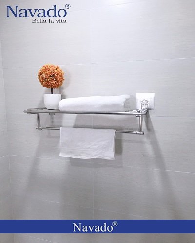 Phụ kiện phòng tắm vắt khăn giàn dán tường