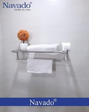 Phụ kiện phòng tắm vắt khăn giàn dán tường