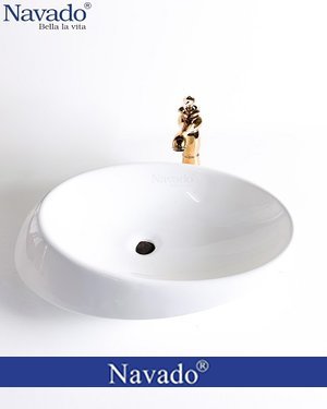 Bộ vòi chậu rửa lavabo sứ nghệ thuật phòng tắm luxury RS 1342A