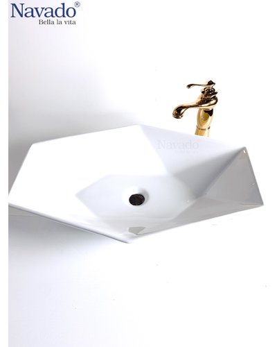 Bộ vòi chậu rửa lavabo sứ nghệ thuật cho chung cư