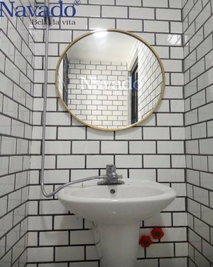 Gương khung inox mạ pvd cho phòng tắm